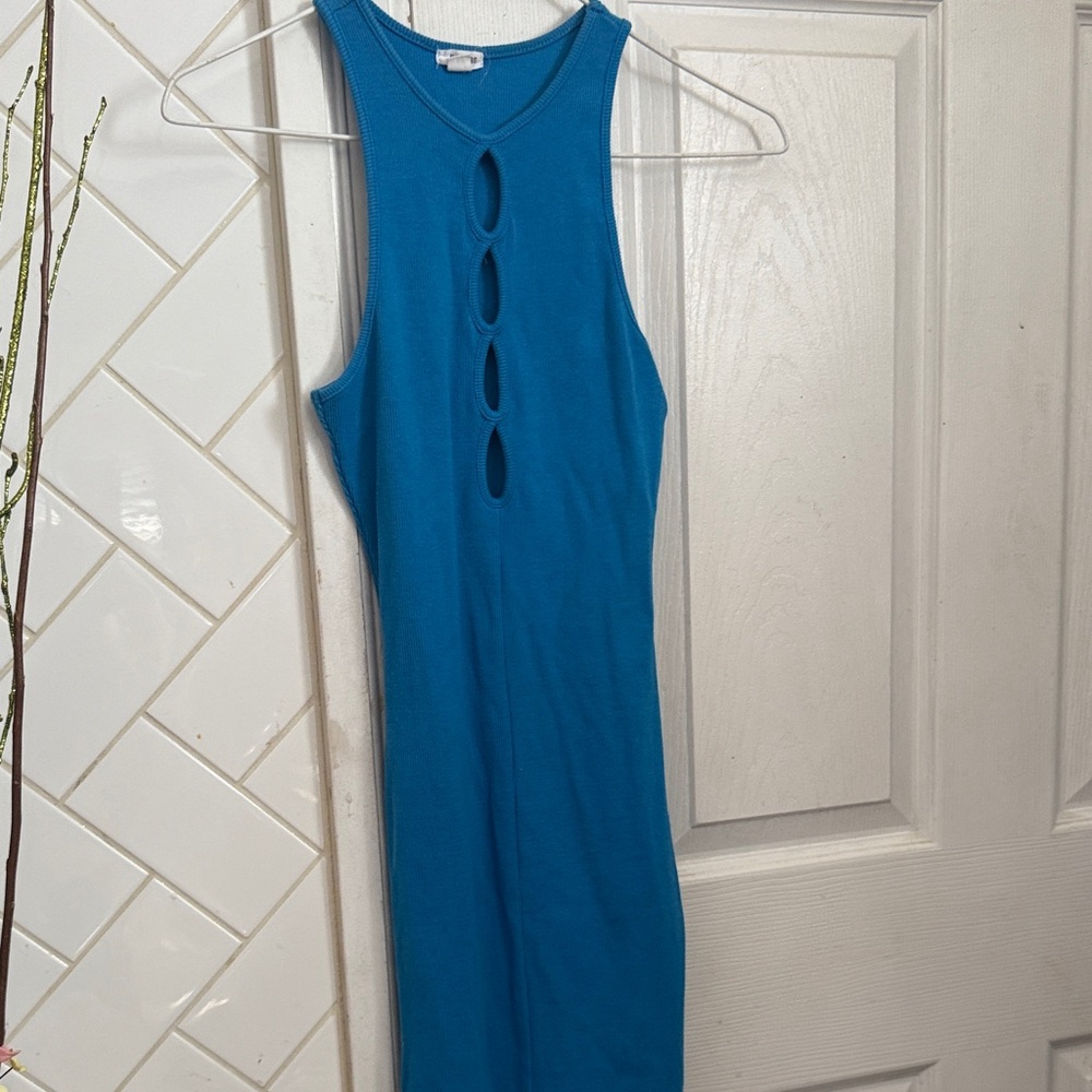 Garage Vibrant Blue Backless Dress